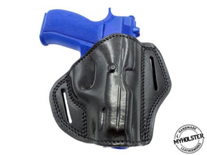 CZ 75 Compact OWB Open Top Right Hand Leather Belt Holster - Pick your color
