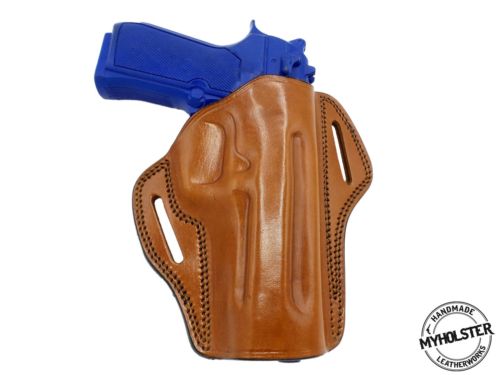 Beretta M9 Open Top Right Hand Leather Belt Holster - Pick your color