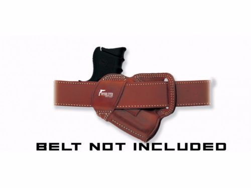 Canik TP9V2 Right Hand SOB Small Of the Back Brown Leather Holster, MyHolster