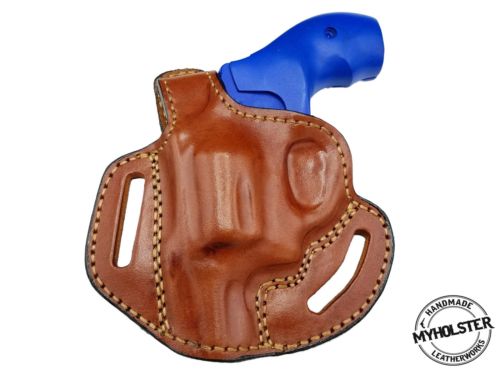 Smith & Wesson J Frame 3" OWB Thumb Break Right Hand Leather Belt Holster
