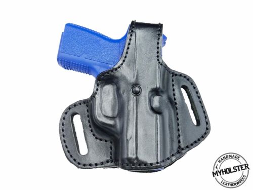 Kahr CM9 OWB Thumb Break Leather Belt Holster, MyHolster