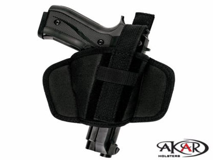 Sig Sauer P320 M17 FULL SIZE Leather & Nylon Thumb Break Pancake Belt Holster