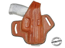 Load image into Gallery viewer, OWB Thumb Break Leather Belt Holster Fits Smith &amp; Wesson 3914
