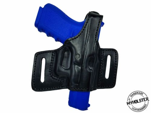 Right Hand Thumb Break Belt Leather Holster Fits GLOCK 23- Choose your color-