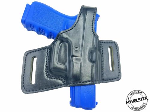 Kahr MK9 Right Hand Thumb Break Belt Leather Holster