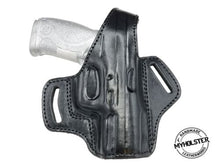 Load image into Gallery viewer, OWB Thumb Break Leather Belt Holster Fits Smith &amp; Wesson 3914
