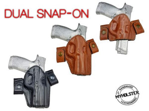 Side Snap Leather Belt Right Hand Holster Fits Ruger SR9 - Pick your Style