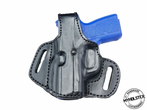 Kahr CM9 OWB Thumb Break Leather Belt Holster, MyHolster