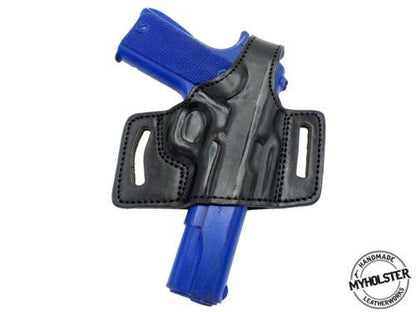 Springfield 1911 Range Officer Elite Operator  OWB Quick Draw Leather Slide Holster W/Thumb-Break