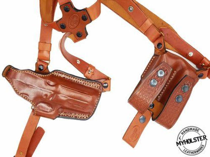 Ruger American 9MM Shoulder Holster with Double Mag Pouch