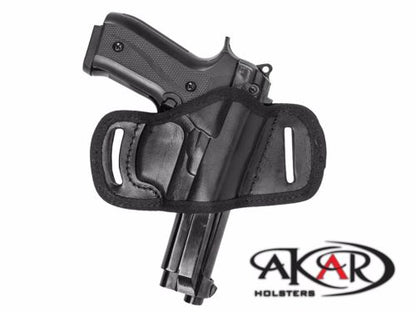 Springfield 1911 Range Officer Elite Operator LEATHER QUICK DRAW BELT SLIDE OWB HOLSTER | AKAR