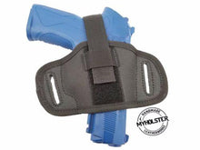 Load image into Gallery viewer, Ambidextrous Semi-molded Thumb Break Pancake Belt Holster Fits Smith &amp; Wesson 3914
