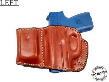 GLOCK 43 Holster and Mag Pouch Combo - OWB Leather Belt Holster