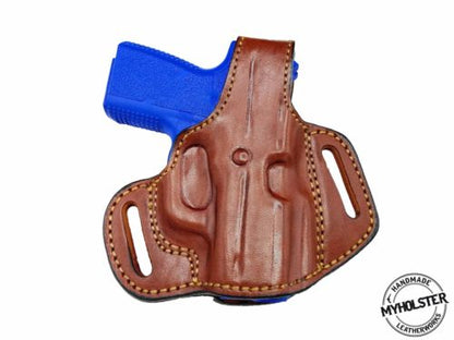 Kahr CM9 OWB Thumb Break Leather Belt Holster, MyHolster