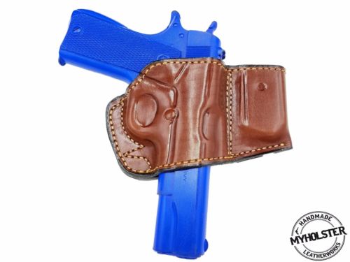 COLT 1911 4"-5" Belt Holster with Mag Pouch Leather Holster