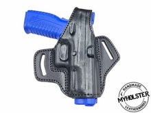 Load image into Gallery viewer, Springfield XDM .40 OWB Thumb Break Right Hand Leather Belt Holster
