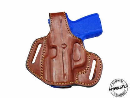 Kahr CM9 OWB Thumb Break Leather Belt Holster, MyHolster