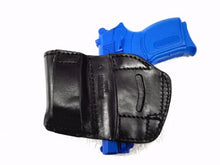 Load image into Gallery viewer, Black Belt Holster w/Mag Pouch Leather Holster Fits Glock 19- Choose your Hand-
