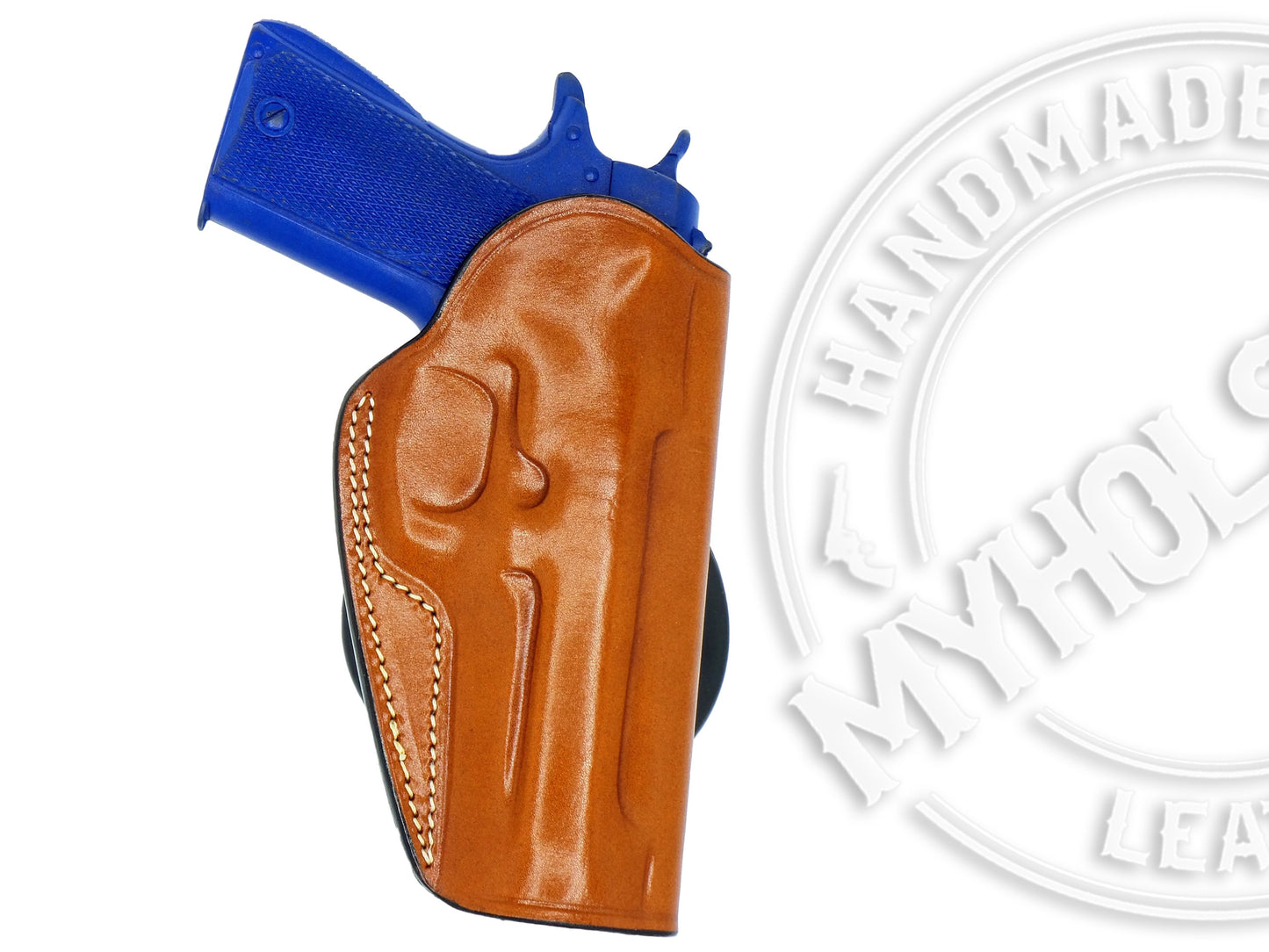 Ruger American 9MM OWB Leather Quick Draw Right Hand Paddle Holster