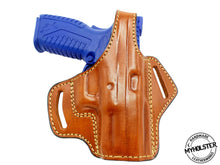 Load image into Gallery viewer, Springfield XDM 9mm 3.8&quot; OWB Thumb Break Right Hand Leather Belt Holster
