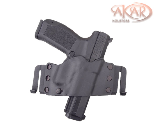 CANIK TP9 Elite-S Combat  & Similar Frames - Akar Scorpion OWB Kydex Gun Holster W/Quick Belt Clips