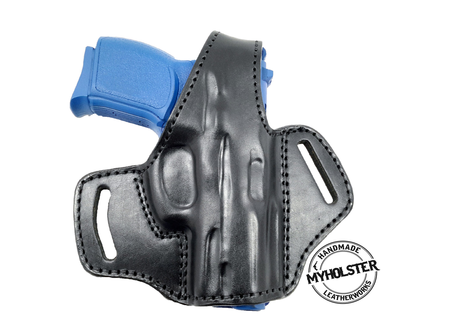 Glock 43 OWB Thumb Break Leather Belt Holster - Choose Your Hand and Color
