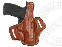 Load image into Gallery viewer, Smith &amp; Wesson M&amp;P .45 OWB Thumb Break Right Hand Leather Belt Holster

