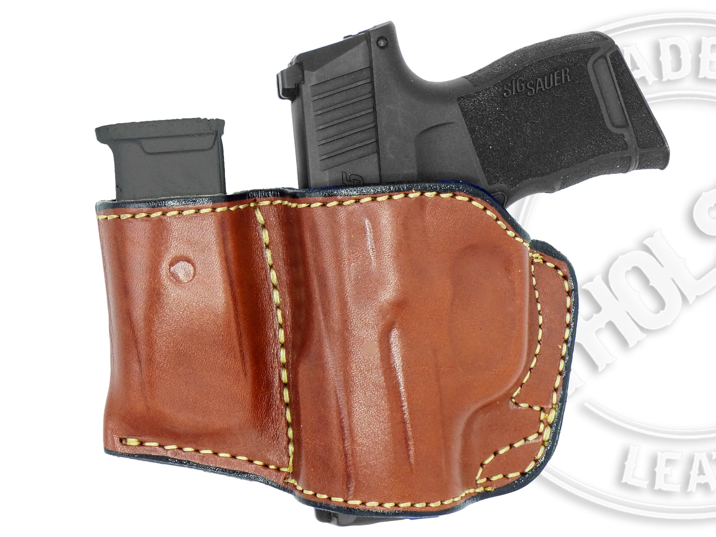 Sig Sauer P365 Holster and Mag Pouch Combo - OWB Leather Belt Holster