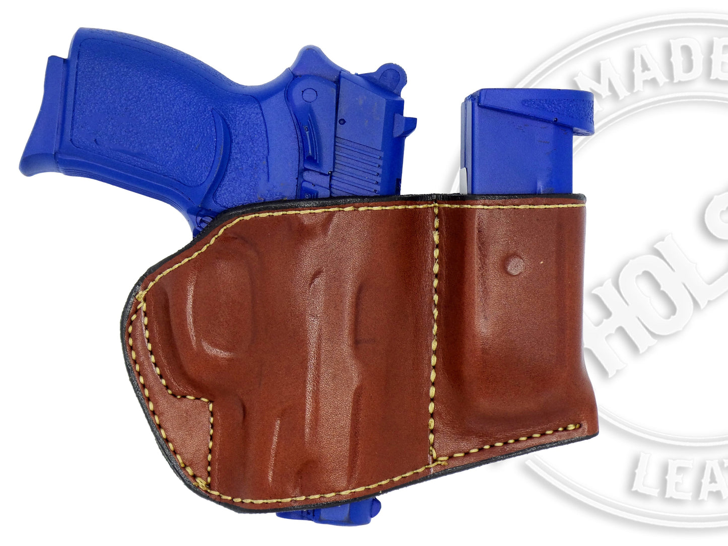 GLOCK 45 Holster and Mag Pouch Combo | OWB Leather Belt Holster