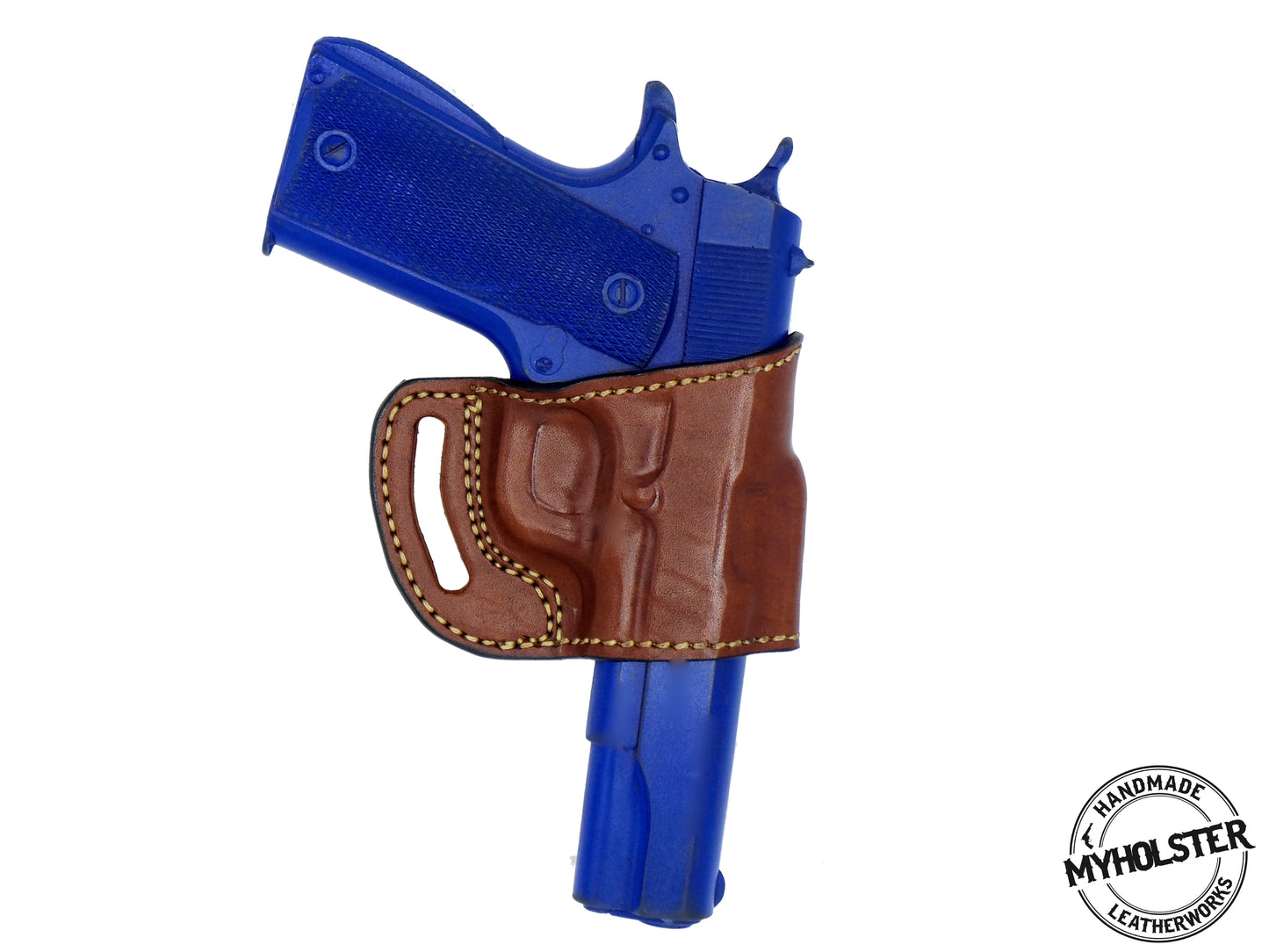 1911 4"-5" Colt, Kimber, Para, Springfield, Smith - Right Hand Yaqui Slide Style Belt Leather Holster