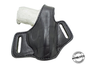 Beretta 3032 Tomcat Right Hand OWB Thumb Break  Black Leather Belt Holster
