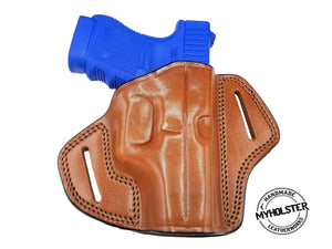 Springfield XD-E Open Top OWB Right Hand Leather Belt Holster