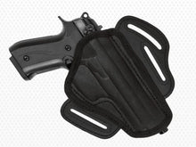 Load image into Gallery viewer, Akar-Black Nylon Belt Holster with  3 loops and thumb break for Glock (see description)
