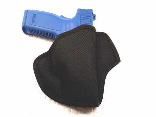 Black Open Top Pancake Belt Holster for