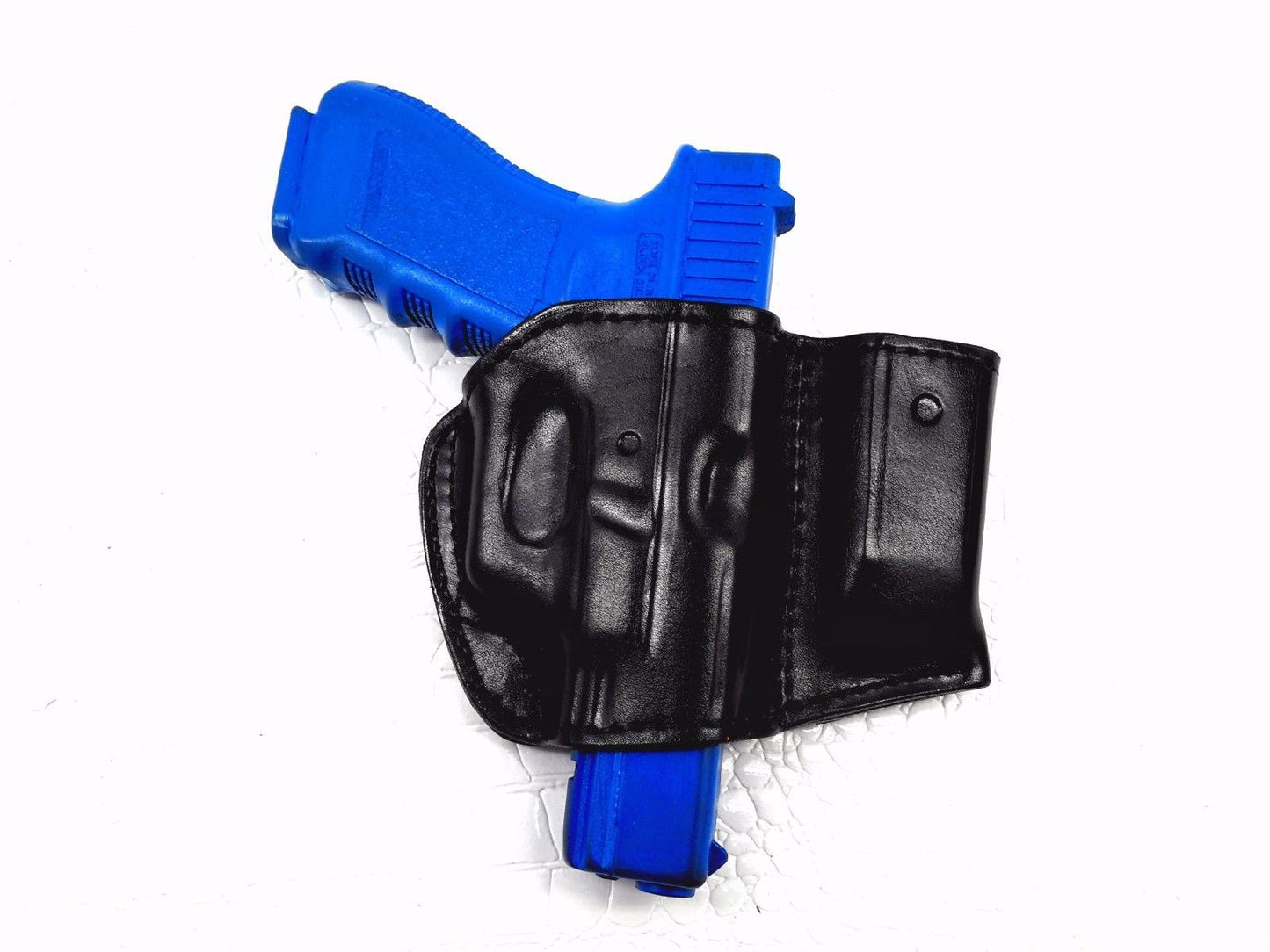 GLOCK 23 Belt Leather Holster with Mag Pouch Right Hand
