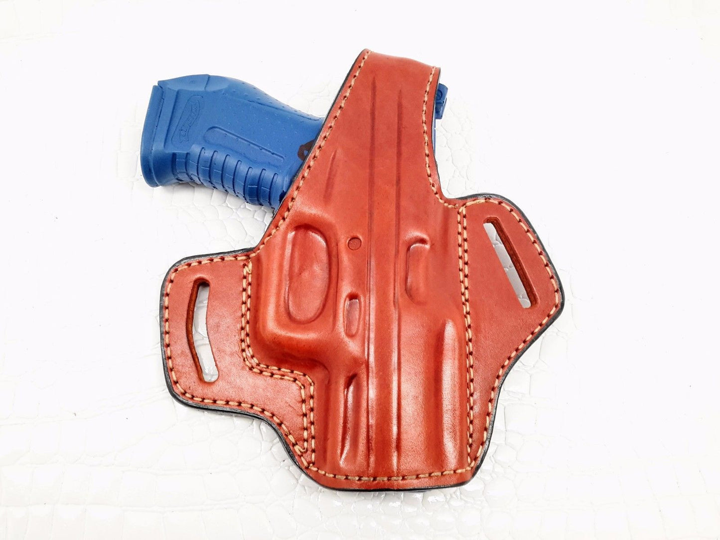 HK45 COMPACT OWB Thumb Break Leather Belt Holster - Choose your Color & Hand