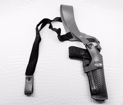 Vertical Shoulder Holster for various semi-autos and double action revolvers