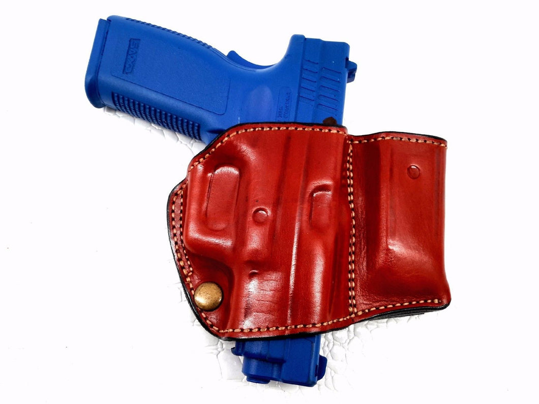 Holster w/ Mag Pouch Leather Holster for Springfield Armory XD-45,4
