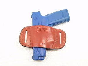Springfield XDM 9mm 3.8" OWB Quick Slide Leather Belt Holster, MyHolster