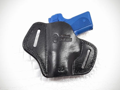 GAZELLE - OWB Leather 2 Slot Molded Pancake Belt Holster For KIMBER SOLO