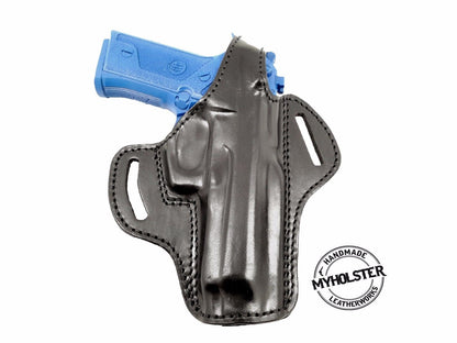 Beretta Vertec OWB Thumb Break Leather Right Hand Belt Holster — product photo