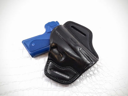 GAZELLE - OWB Leather 2 Slot Molded Pancake Belt Holster For KIMBER SOLO