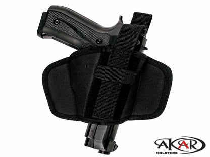 SIG SAUER SP2022 Leather &  Nylon Thumb Break Pancake Belt Holster, Akar