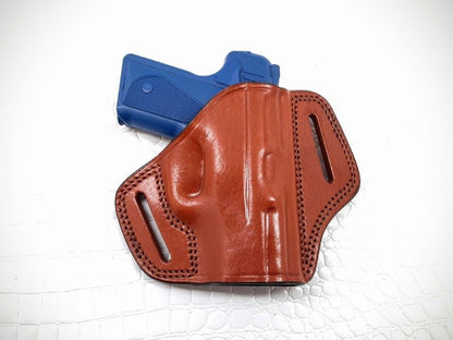 GAZELLE - OWB Leather 2 Slot Molded Pancake Belt Holster For KIMBER SOLO