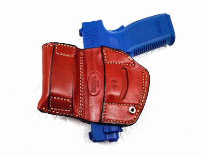 S&W M&P 45 4.5" Belt Holster with Mag Pouch Leather Holster