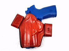 Load image into Gallery viewer, Ruger SR9c OWB Leather Side Snap Belt Right Hand Holster
