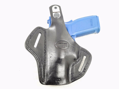 Springfield XDM 9mm 3.8" OWB Thumb Break Leather Belt Holster, MyHolster