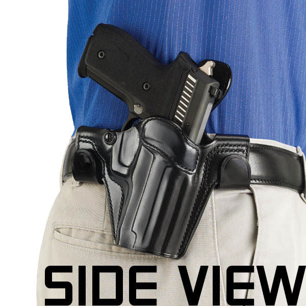 Ruger SR9c OWB Leather Side Snap Belt Right Hand Holster