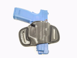 Springfield XDM 9mm 3.8" OWB Quick Slide Leather Belt Holster, MyHolster