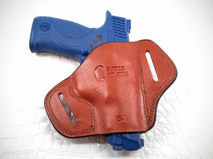 GAZELLA - LEFT Open Top Pancake Belt Holster for S&W M&P 40 COMPACT 3.5"